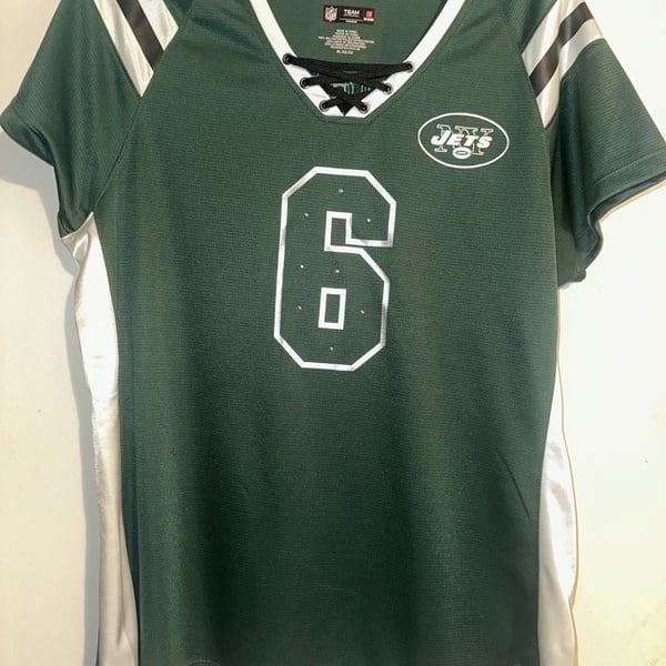 NFL New York Jets Mark Sanchez #6 Women's Bling Lace-Up Jersey size XL