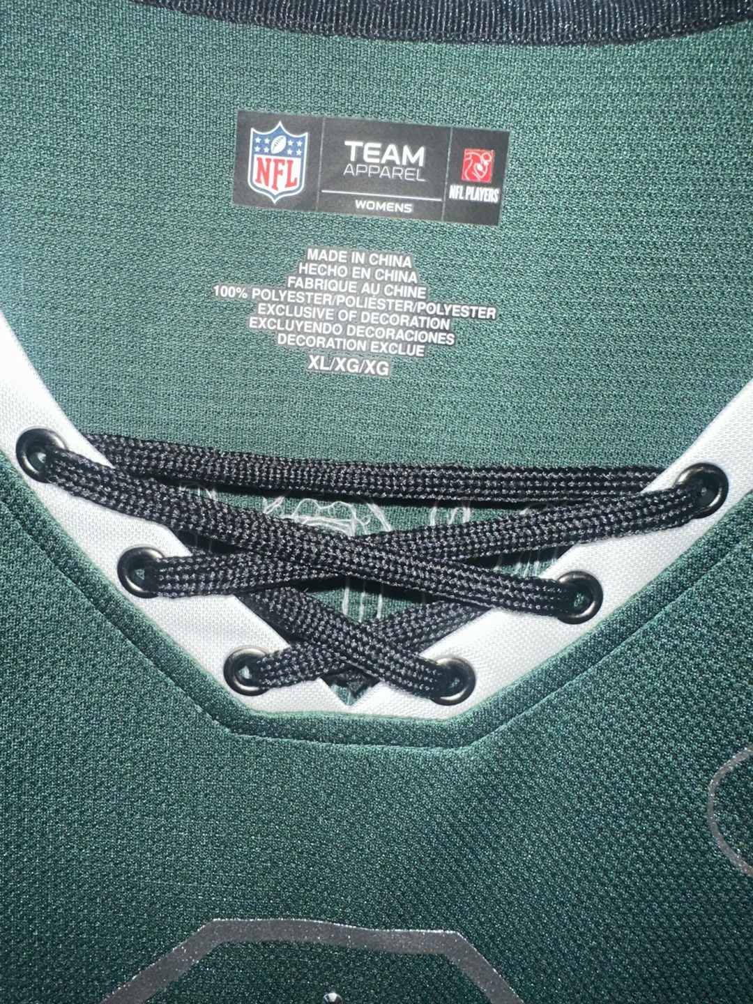 NFL New York Jets Mark Sanchez #6 Women's Bling Lace-Up Jersey size XL 3