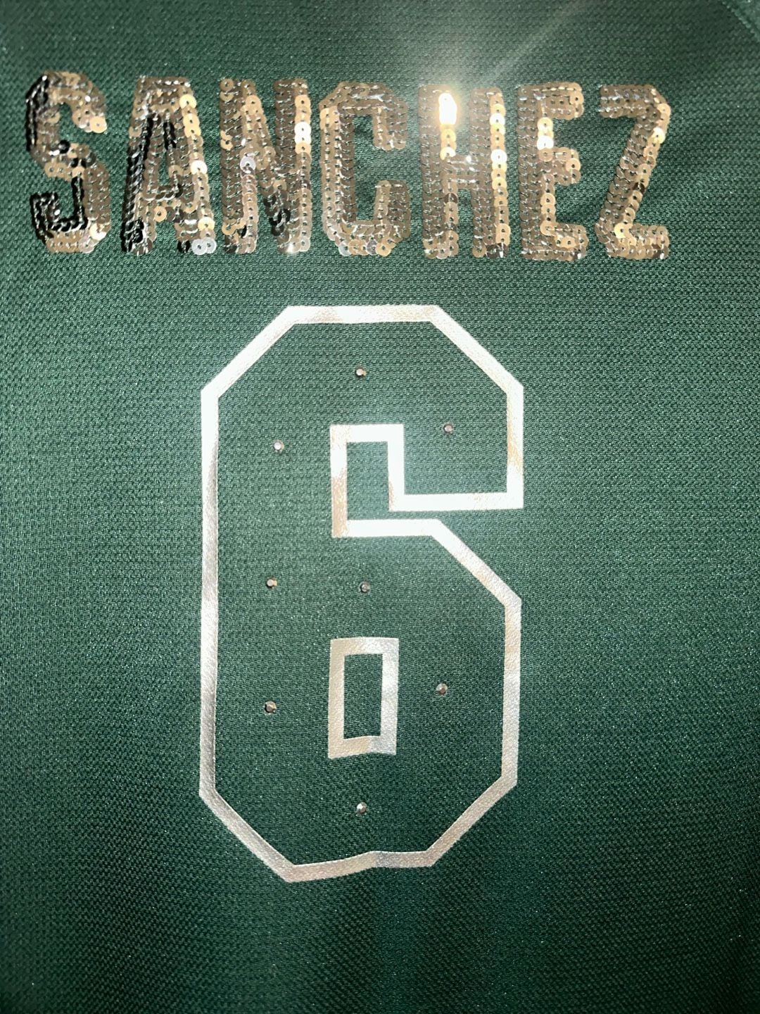 NFL New York Jets Mark Sanchez #6 Women's Bling Lace-Up Jersey size XL 5
