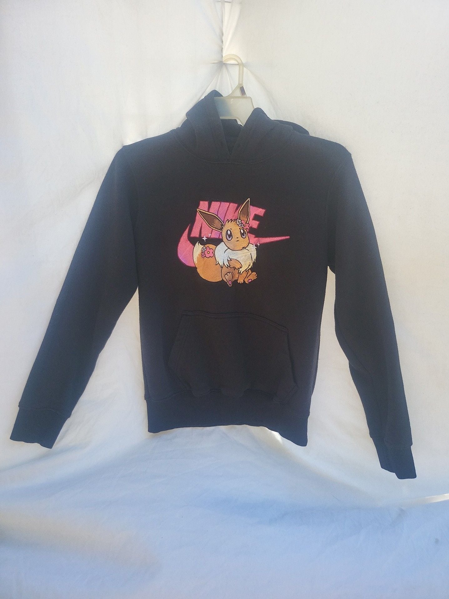 Noralache Eevee Nike Logo Parody Hoodie Black 1
