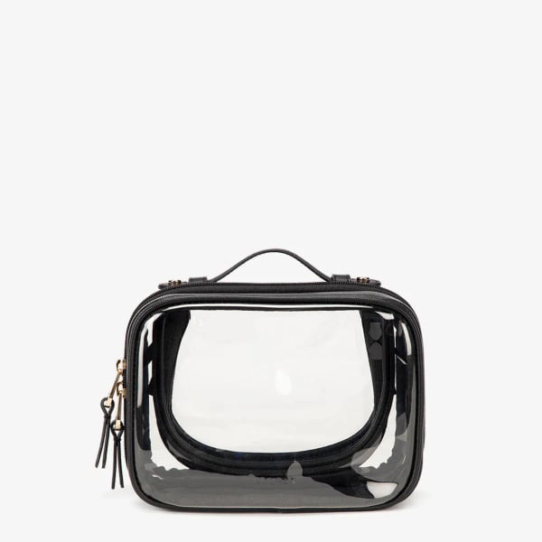 Small Clear Cosmetics Case in Black