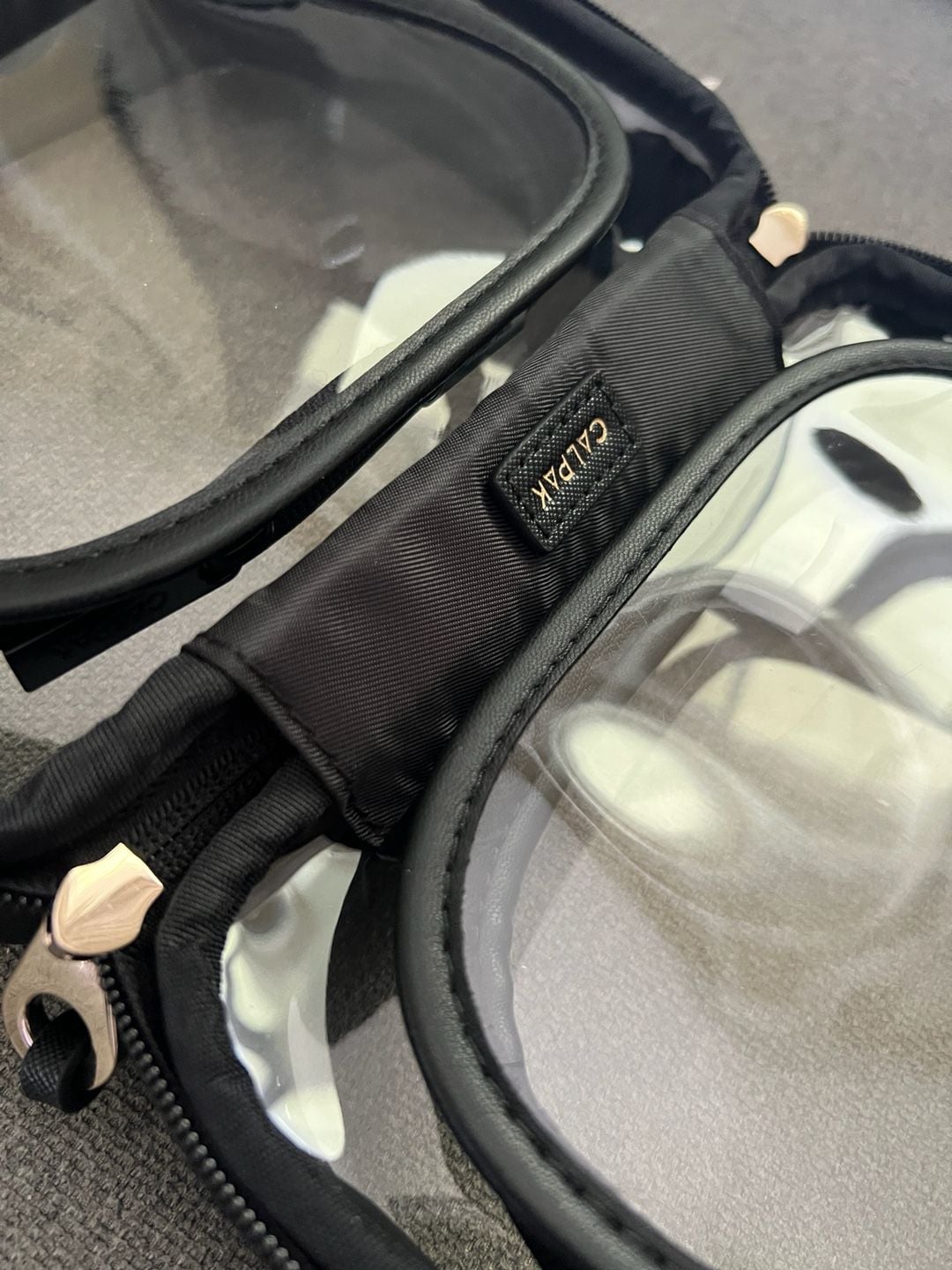 Small Clear Cosmetics Case in Black 7