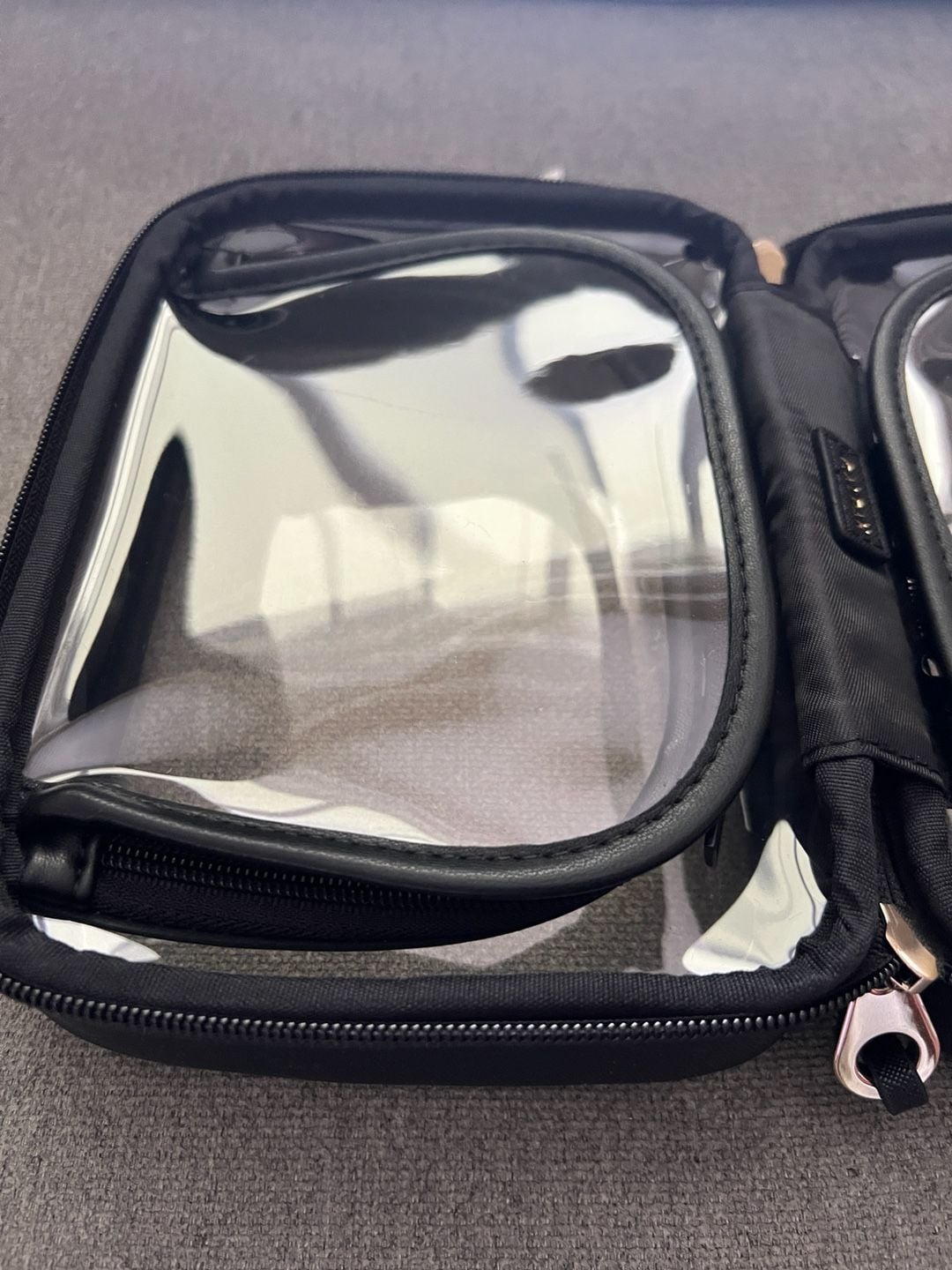 Small Clear Cosmetics Case in Black 9