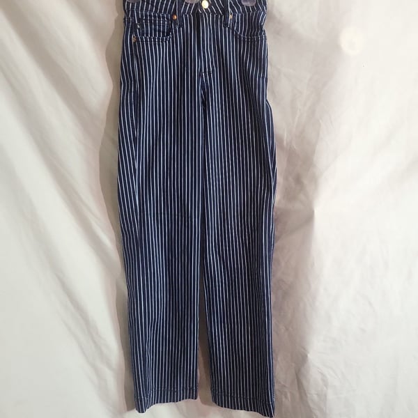 Judy Blue Tummy Control High Waist Straight Stripe Jeans