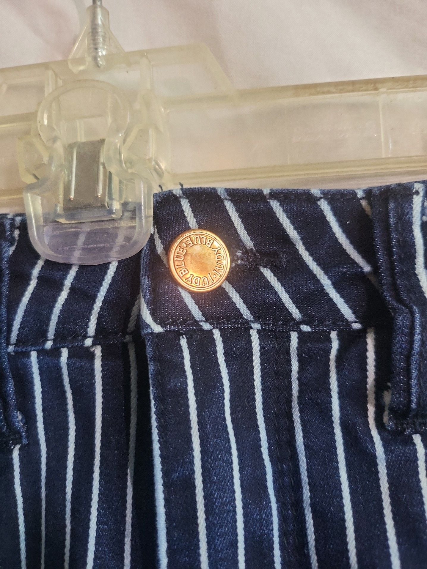 Judy Blue Tummy Control High Waist Straight Stripe Jeans 4