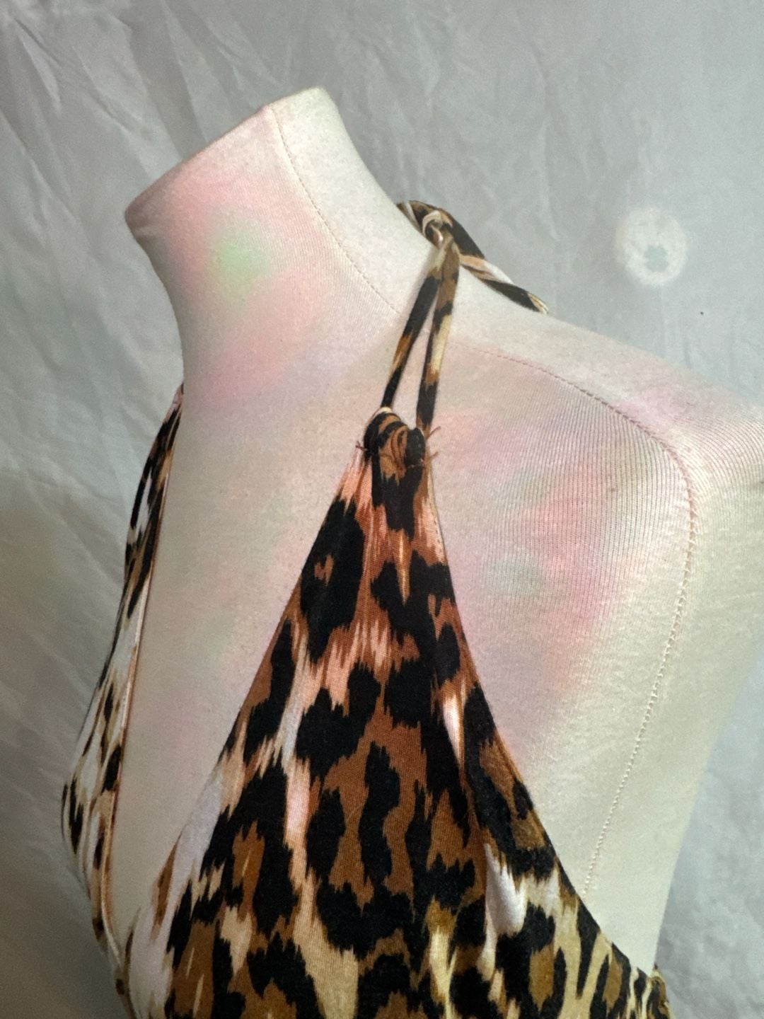 Seven7 Luxe Leopard Print Halter Neck Maxi Dress Size 18/20 3