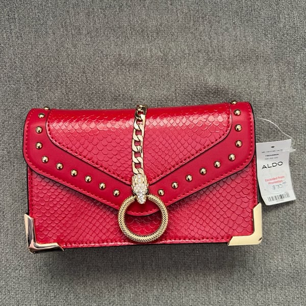 Aldo Red and Gold Crossbody