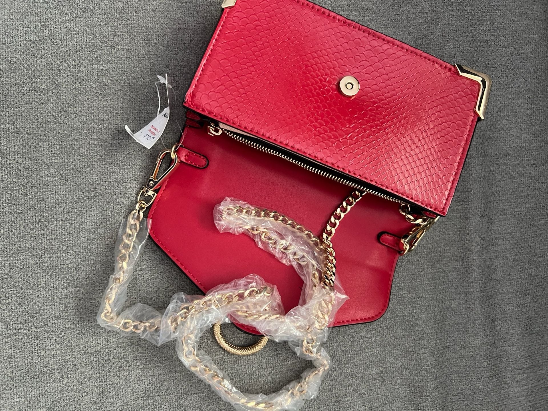 Aldo Red and Gold Crossbody 9