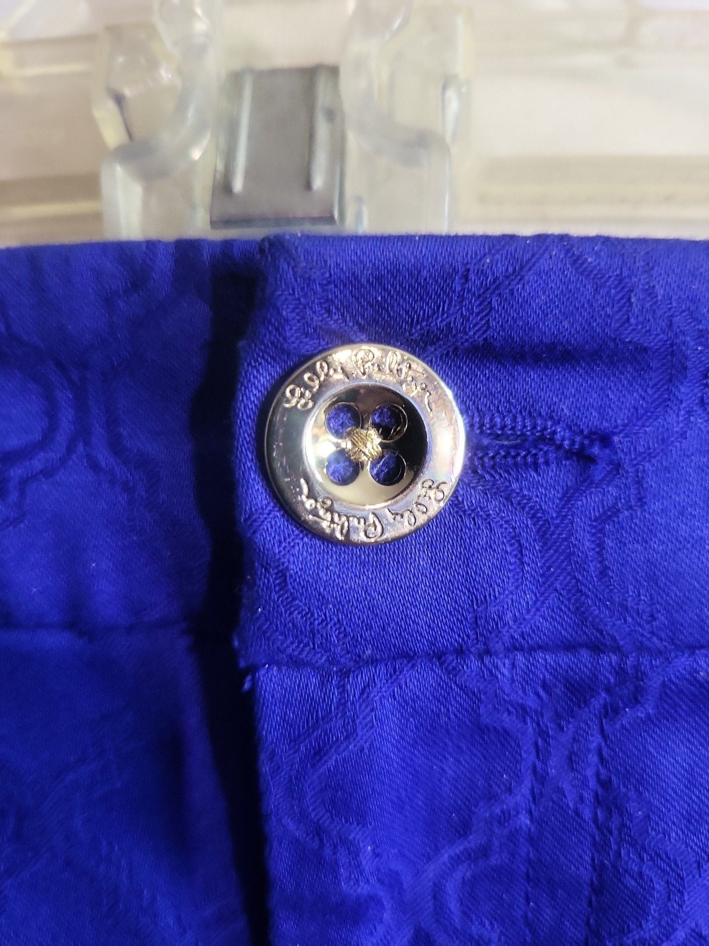 Lilly Pulitzer Kelly Skinny Ankle Pants in Royal Blue Quatrefoil Jacquard 3