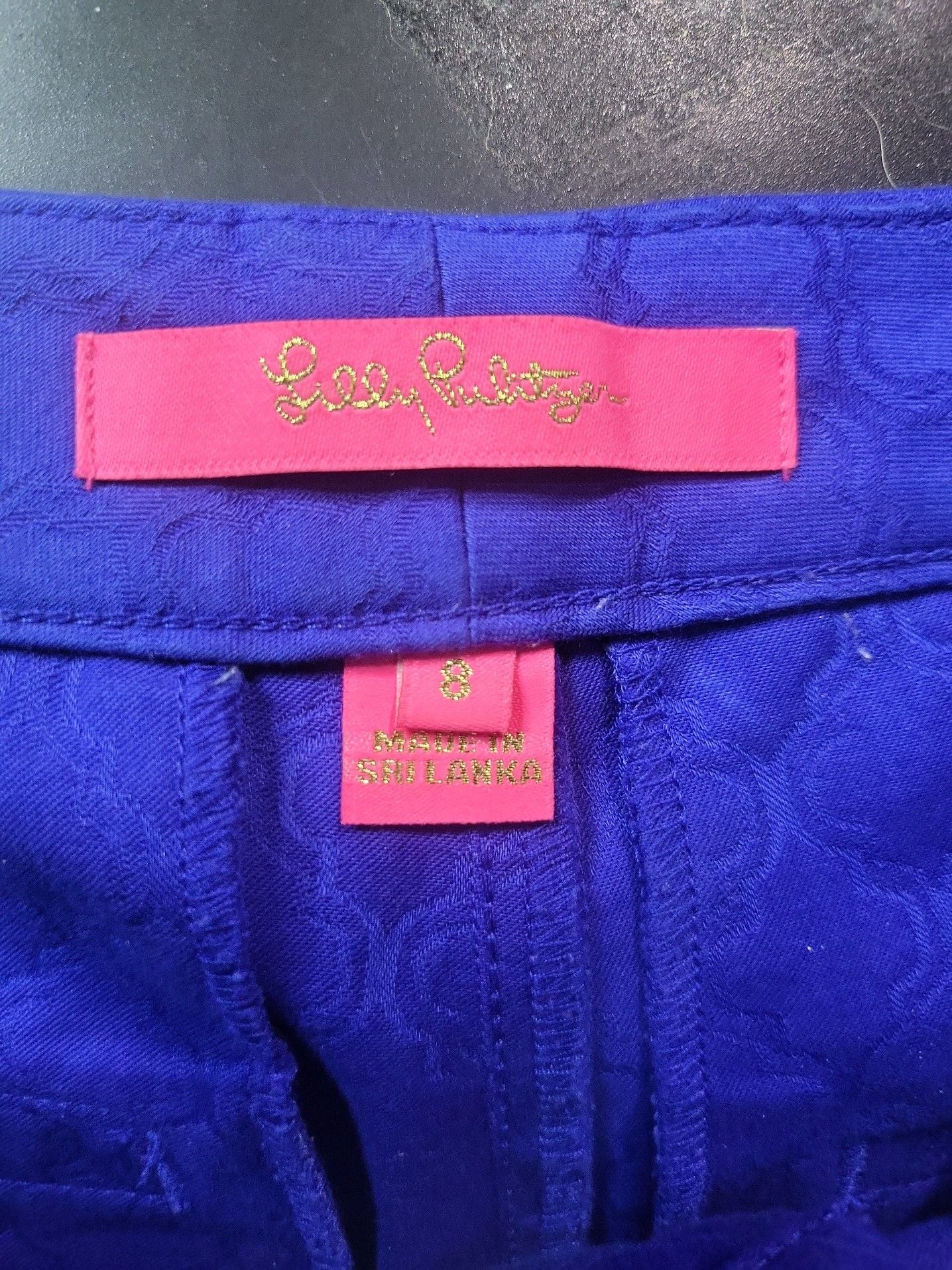 Lilly Pulitzer Kelly Skinny Ankle Pants in Royal Blue Quatrefoil Jacquard 5