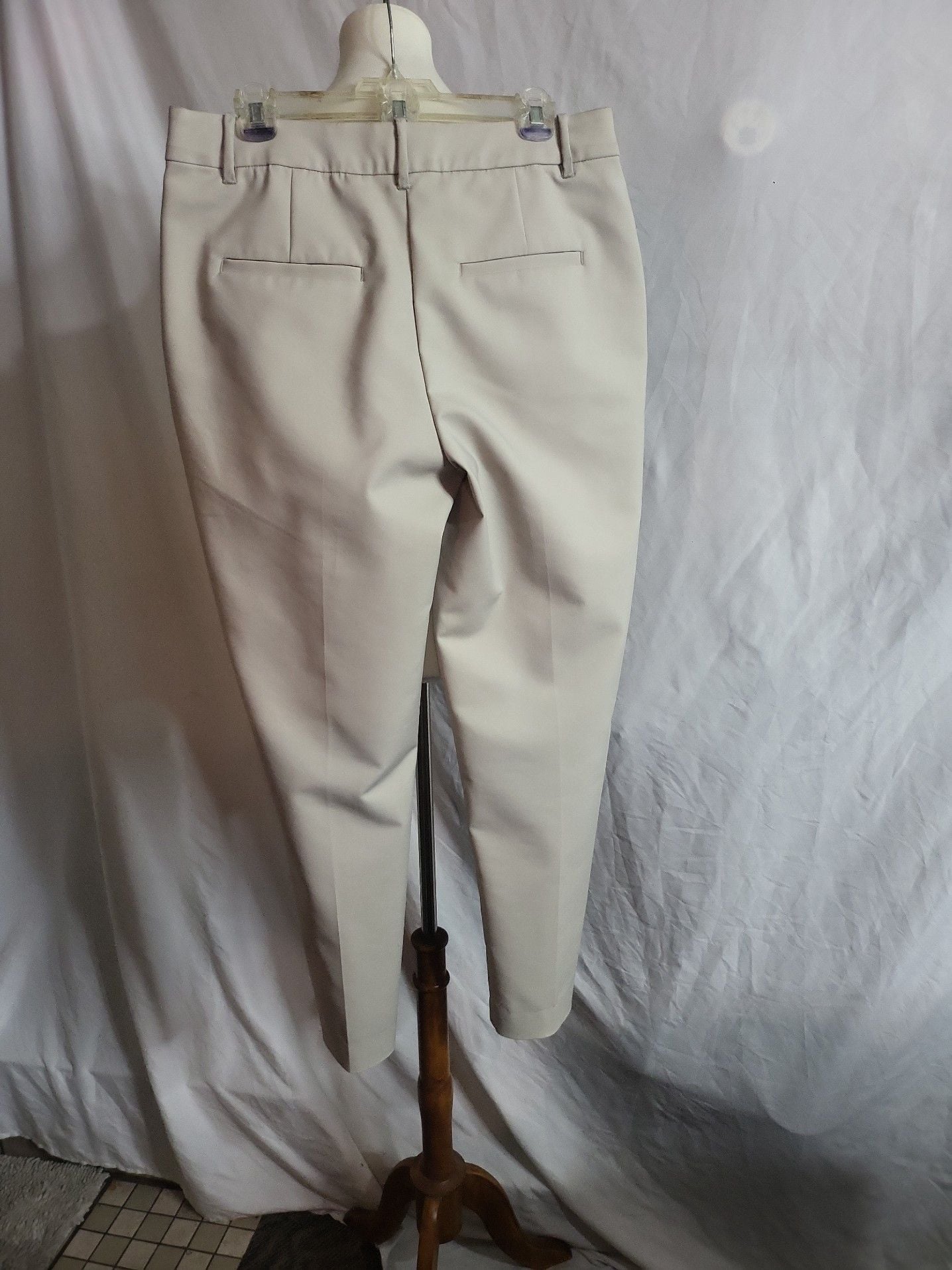 American Tall Women's High-Rise Tapered Dress Pants in Sand - Size 12T 3