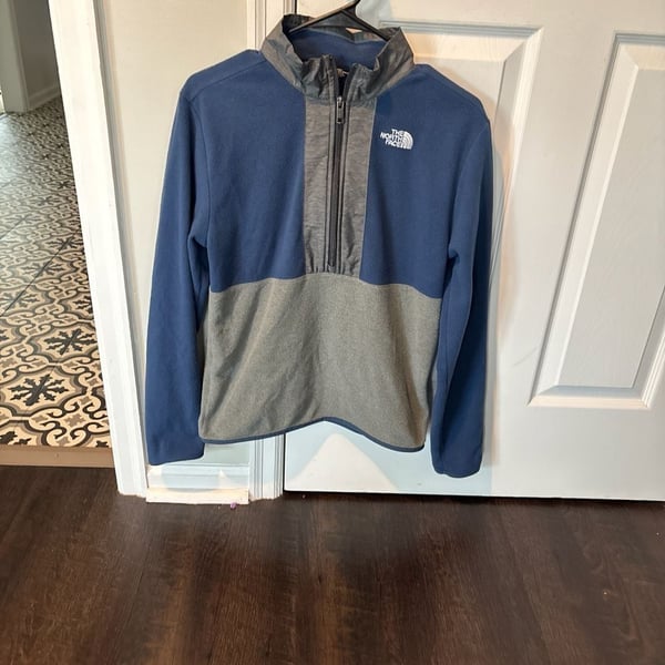 Teen The North Face Glacier 1/2 Zip Fleece Pullover Shady Blue XL (14/16)