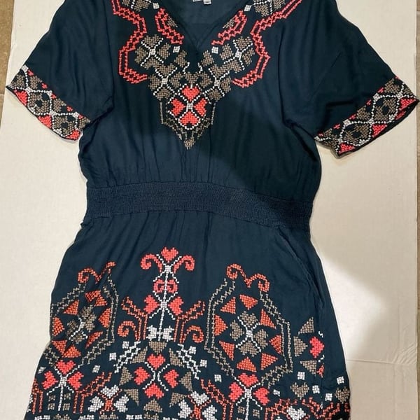 Anthropologie Minidress with Embroidery. Size Small.