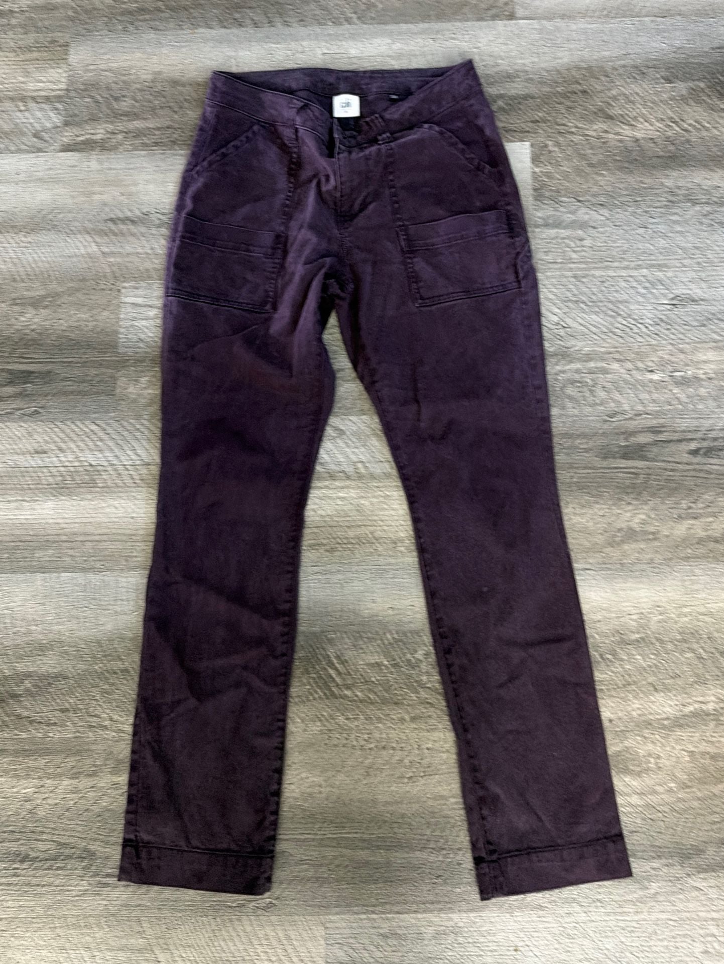 CAbi Women's The Carpenter Cargo Utility Pants in Plum Purple Size 8 2