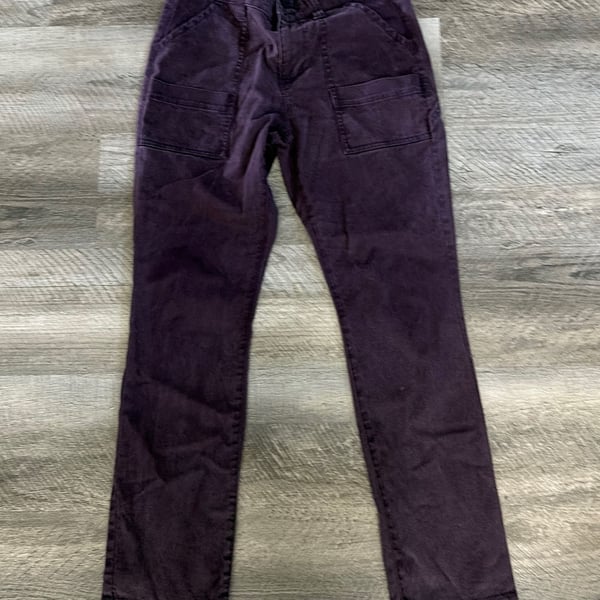 CAbi Women's The Carpenter Cargo Utility Pants in Plum Purple Size 8