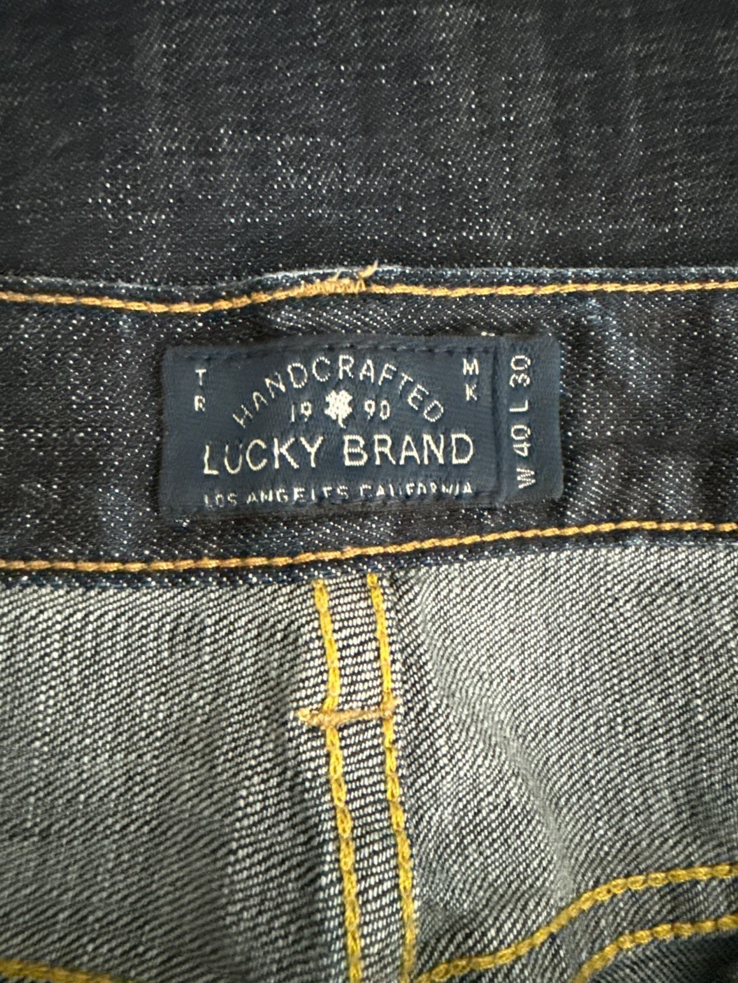 Lucky Brand 363 Vintage Straight Leg Jeans Dark Wash Men's 40x30 2