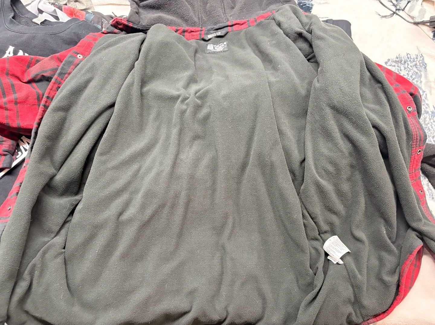 Carhartt Rugged Flex Relaxed Fit Flannel Fleece Lined Hooded Shirt 2xl 7