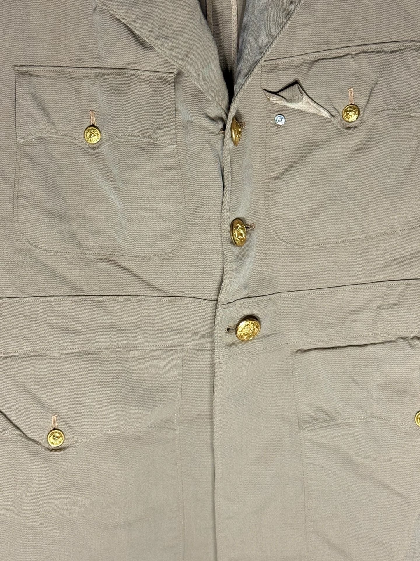 Vintage WWII US Navy Officer Khaki Khaki Dress Uniform Jacket by Max Oberhard 3