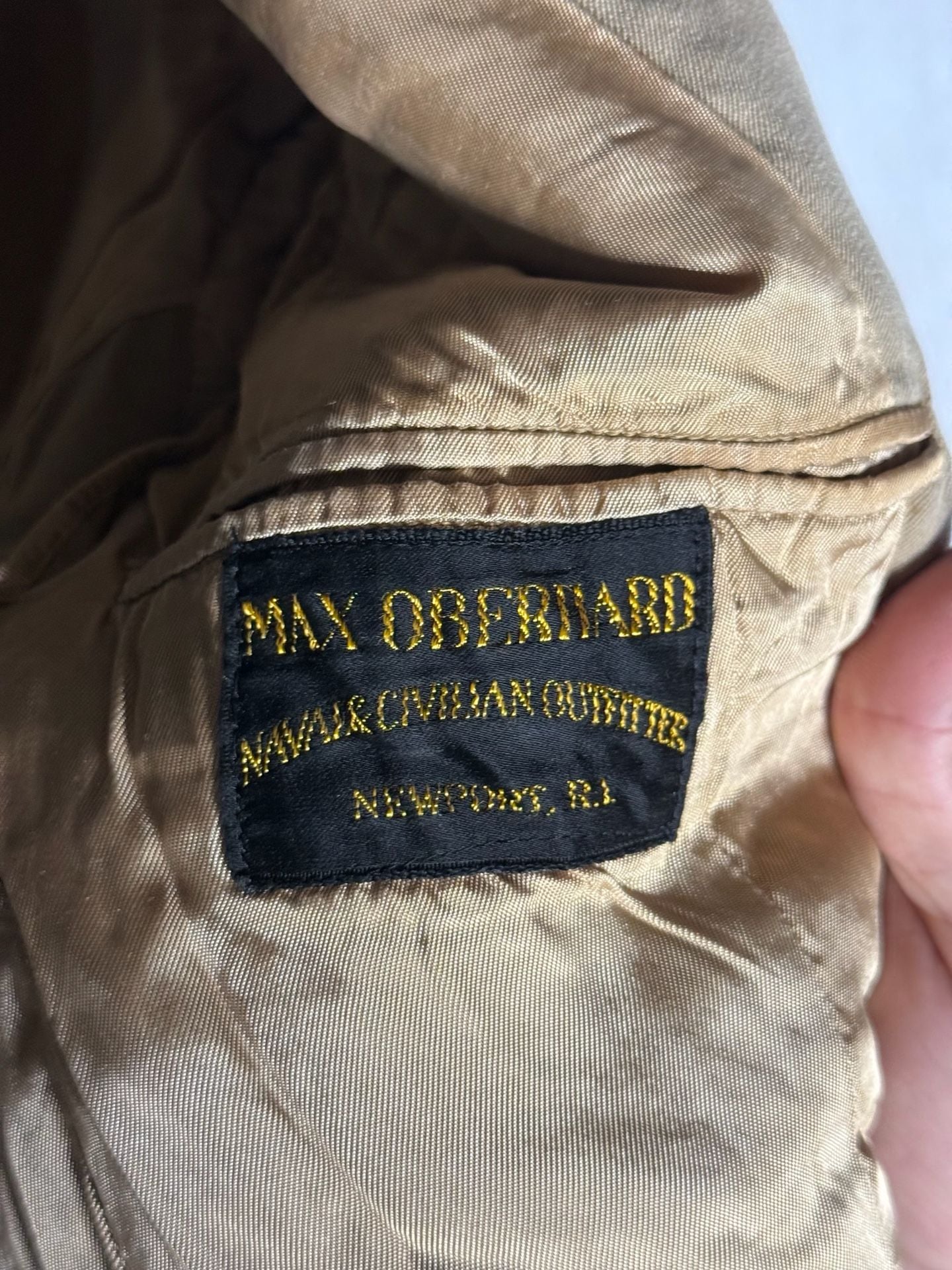 Vintage WWII US Navy Officer Khaki Khaki Dress Uniform Jacket by Max Oberhard 6
