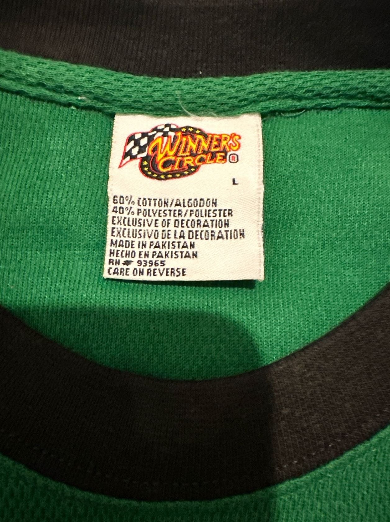 Vintage Bobby Labonte #18 Interstate Batteries NASCAR Raglan Long Sleeve Shirt-L 3