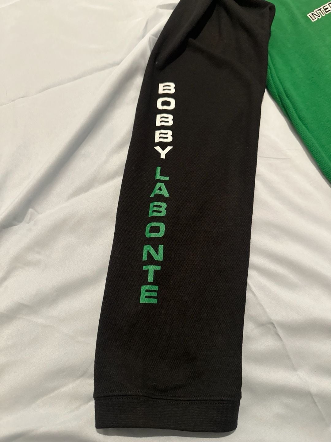 Vintage Bobby Labonte #18 Interstate Batteries NASCAR Raglan Long Sleeve Shirt-L 5