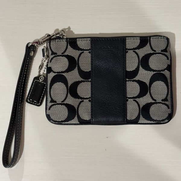 Coach Signature Canvas Wristlet