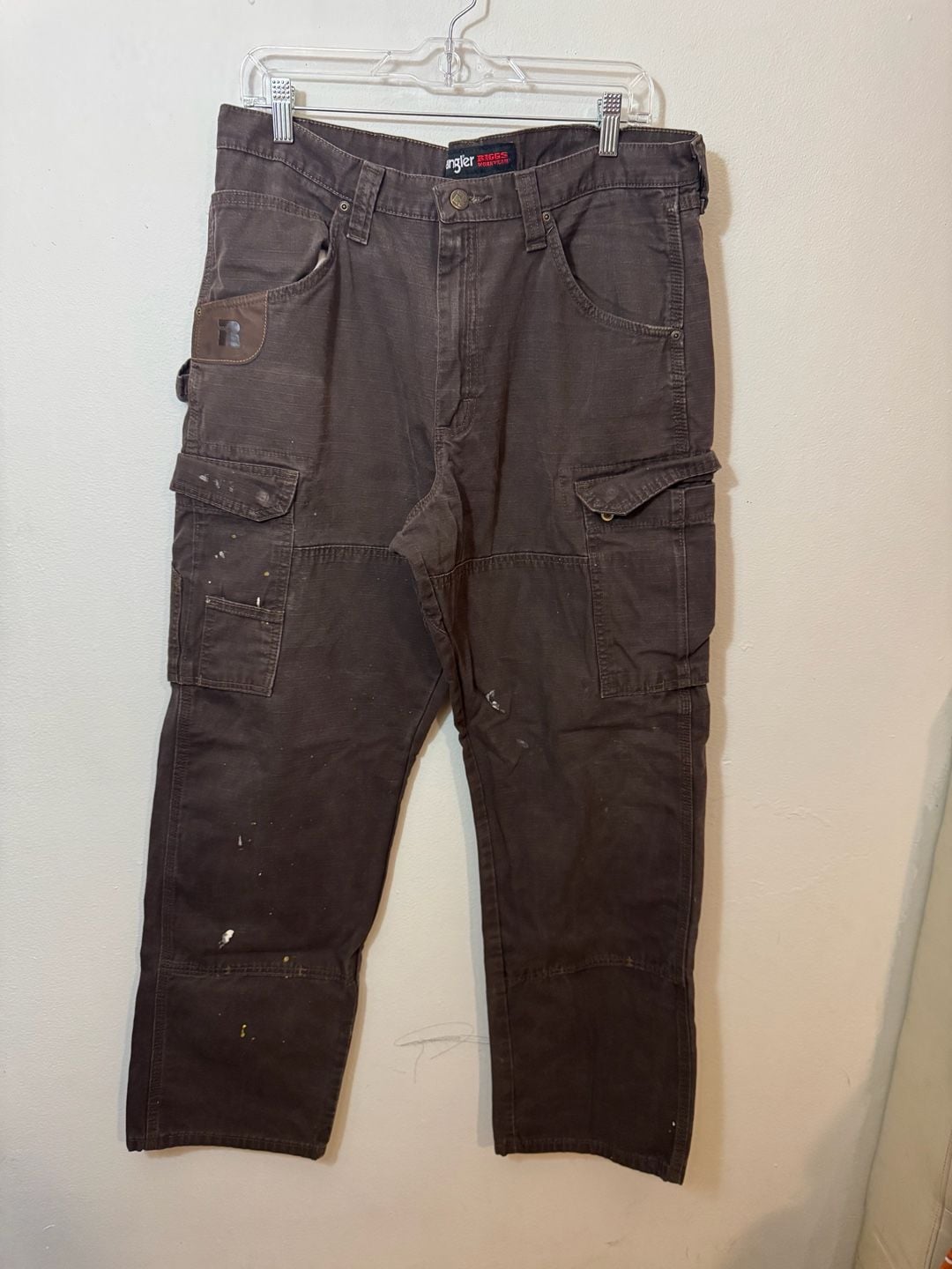 Wrangler RIGGS Workwear Men's Brown Ripstop Double Knee Ranger Cargo Pants 2
