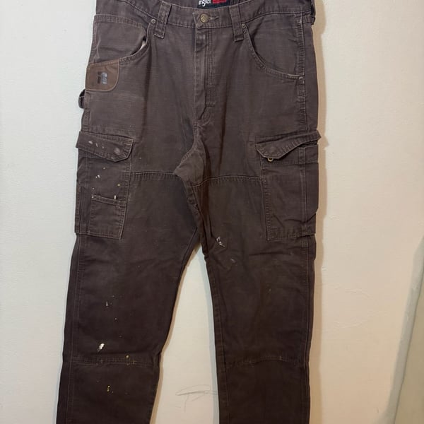 Wrangler RIGGS Workwear Men's Brown Ripstop Double Knee Ranger Cargo Pants