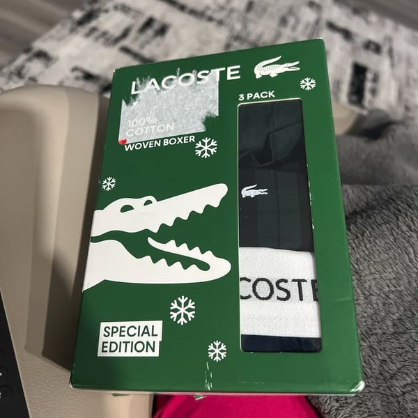 Lacoste Special Edition 100% Cotton Woven Boxer Shorts 3-Pack
