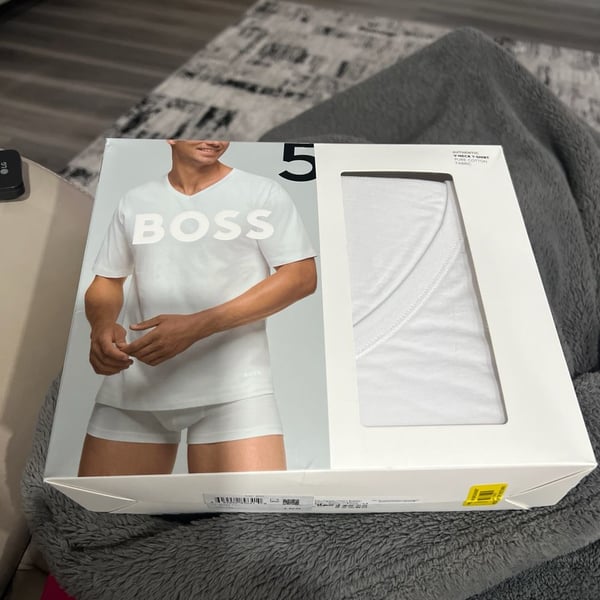 Hugo Boss 5-Pack Authentic V-Neck T-Shirts Pure Cotton White XL