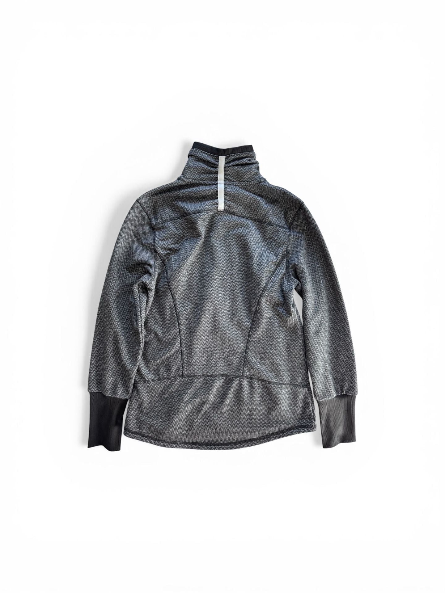 Athletic Works Women's Gray Herringbone Quarter Zip Pullover Fleece 2
