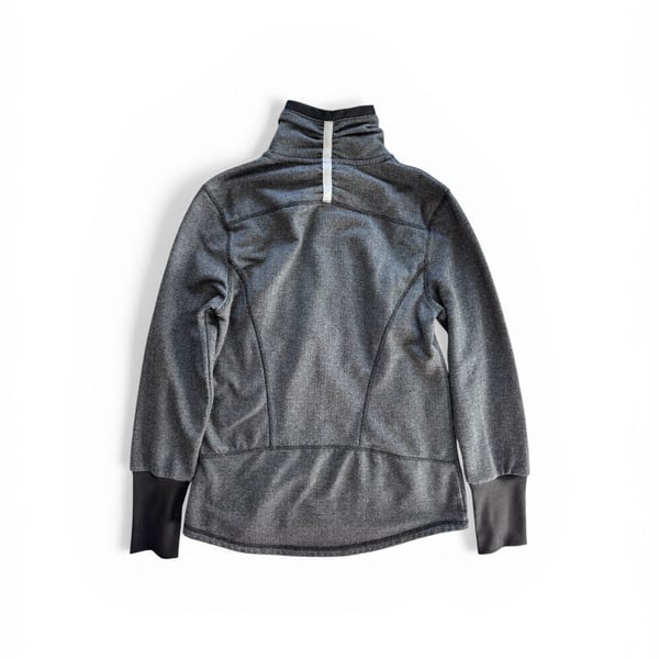 Athletic Works Women's Gray Herringbone Quarter Zip Pullover Fleece