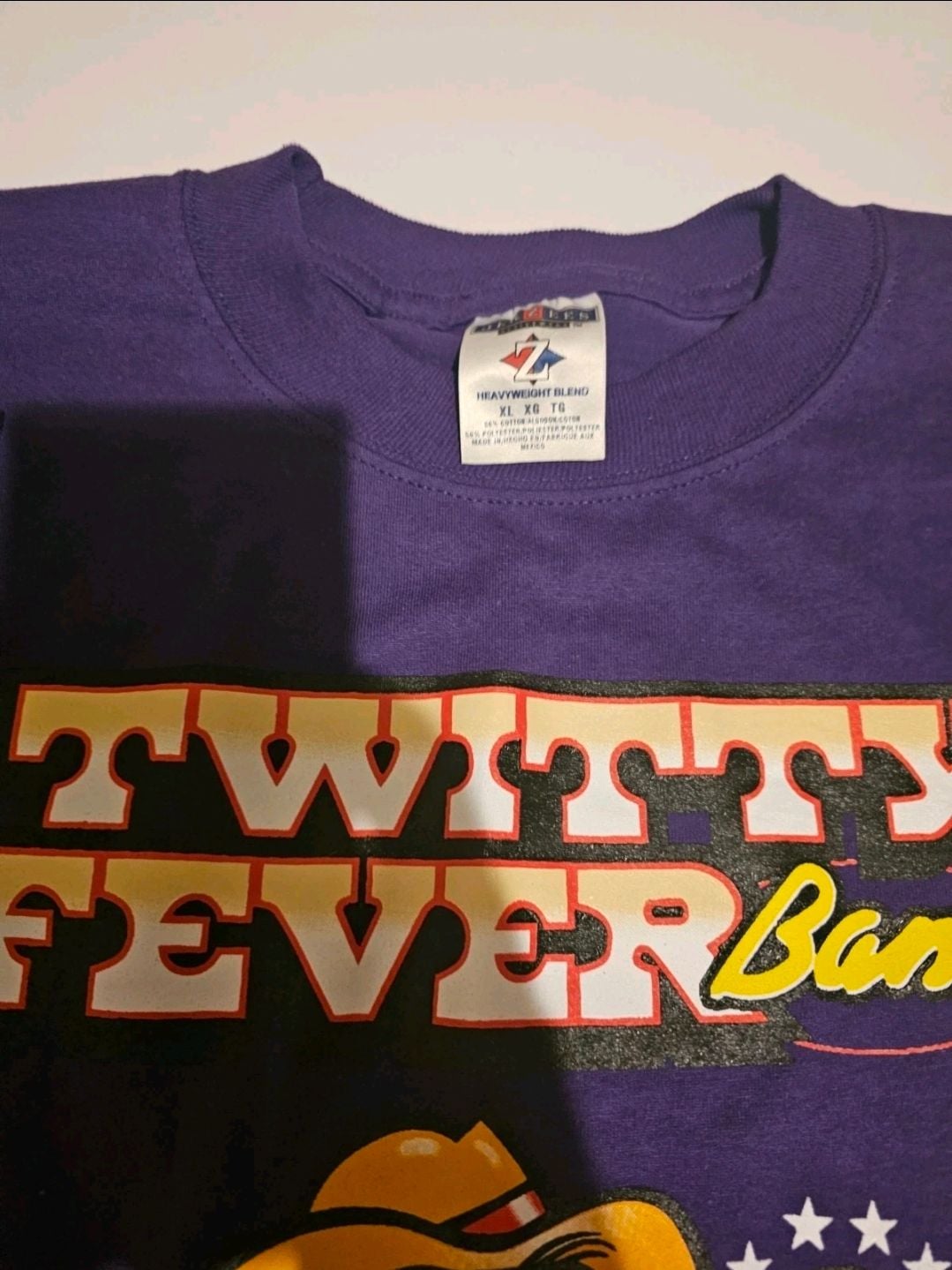 Vintage 90s Conway Twitty Fever Band Purple Graphic T-Shirt XL 2