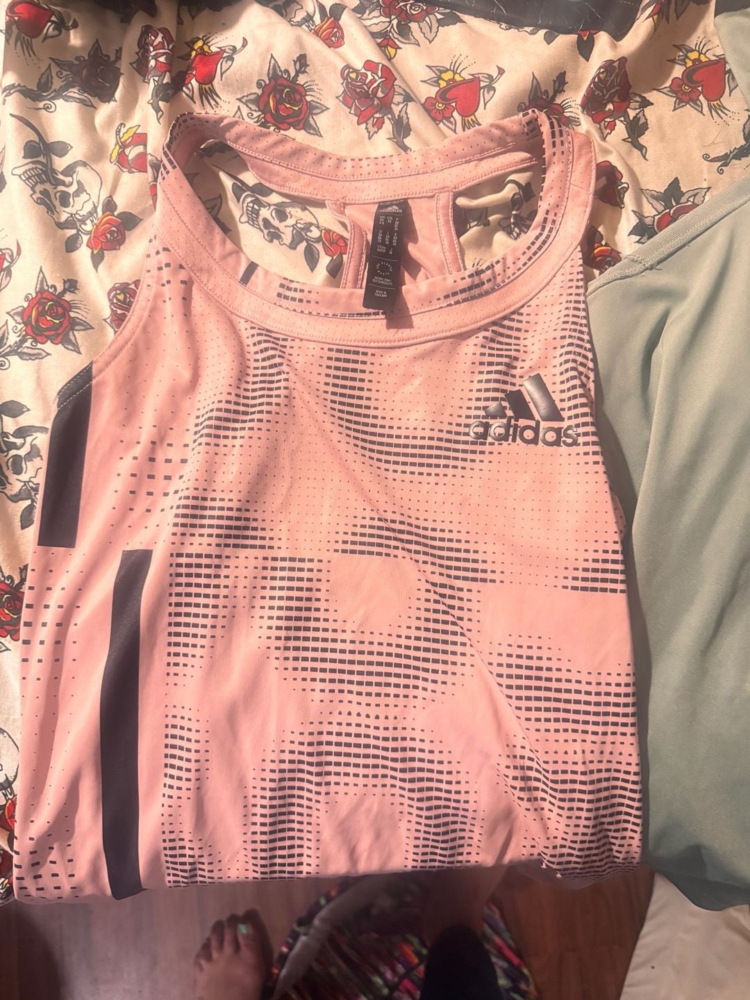 Lot of 3 adidas Women's Graphic and Solid Racerback Performance Tank Tops 2