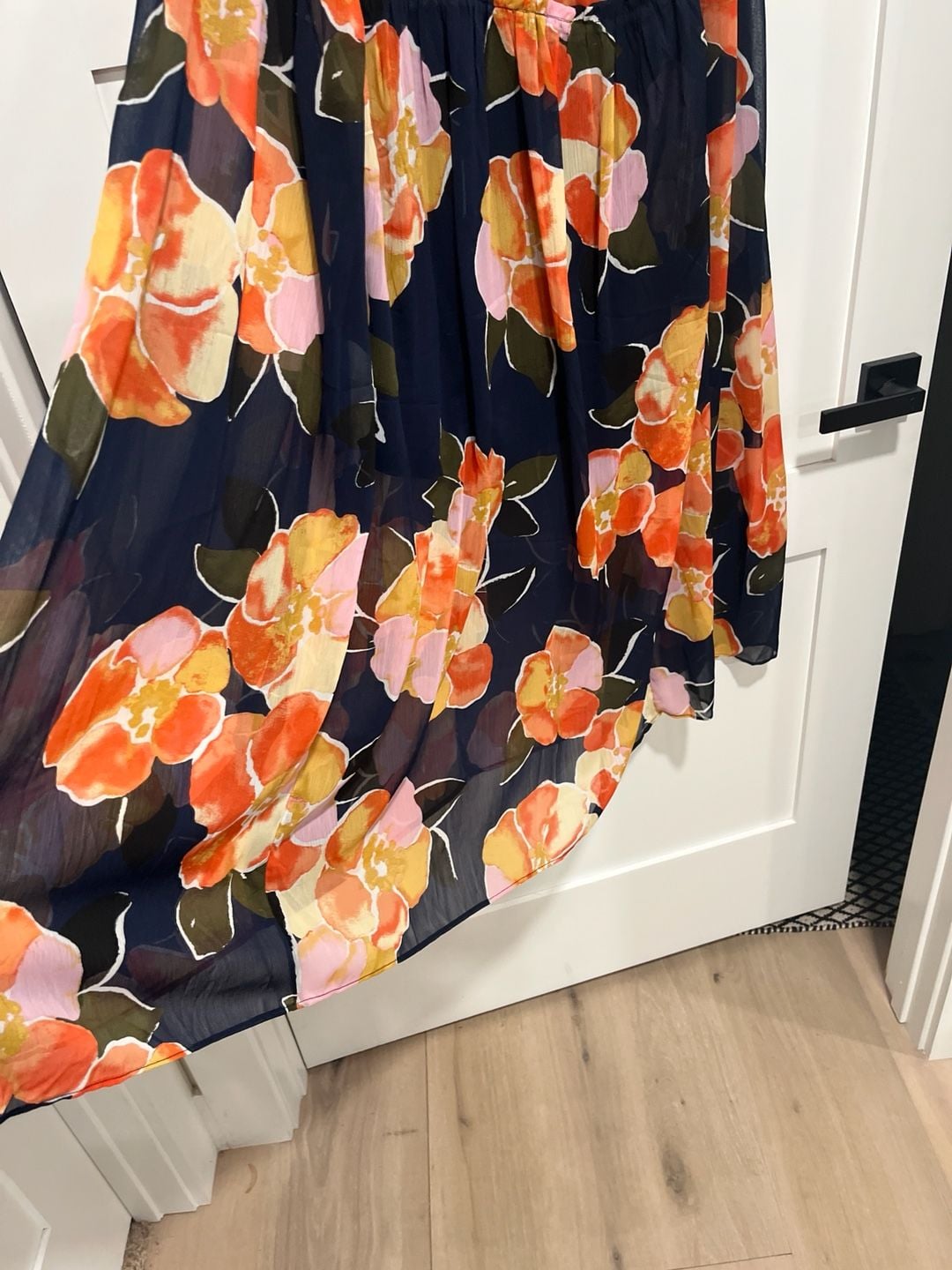 Maurices Floral Tiered Maxi Sundress in Navy 7