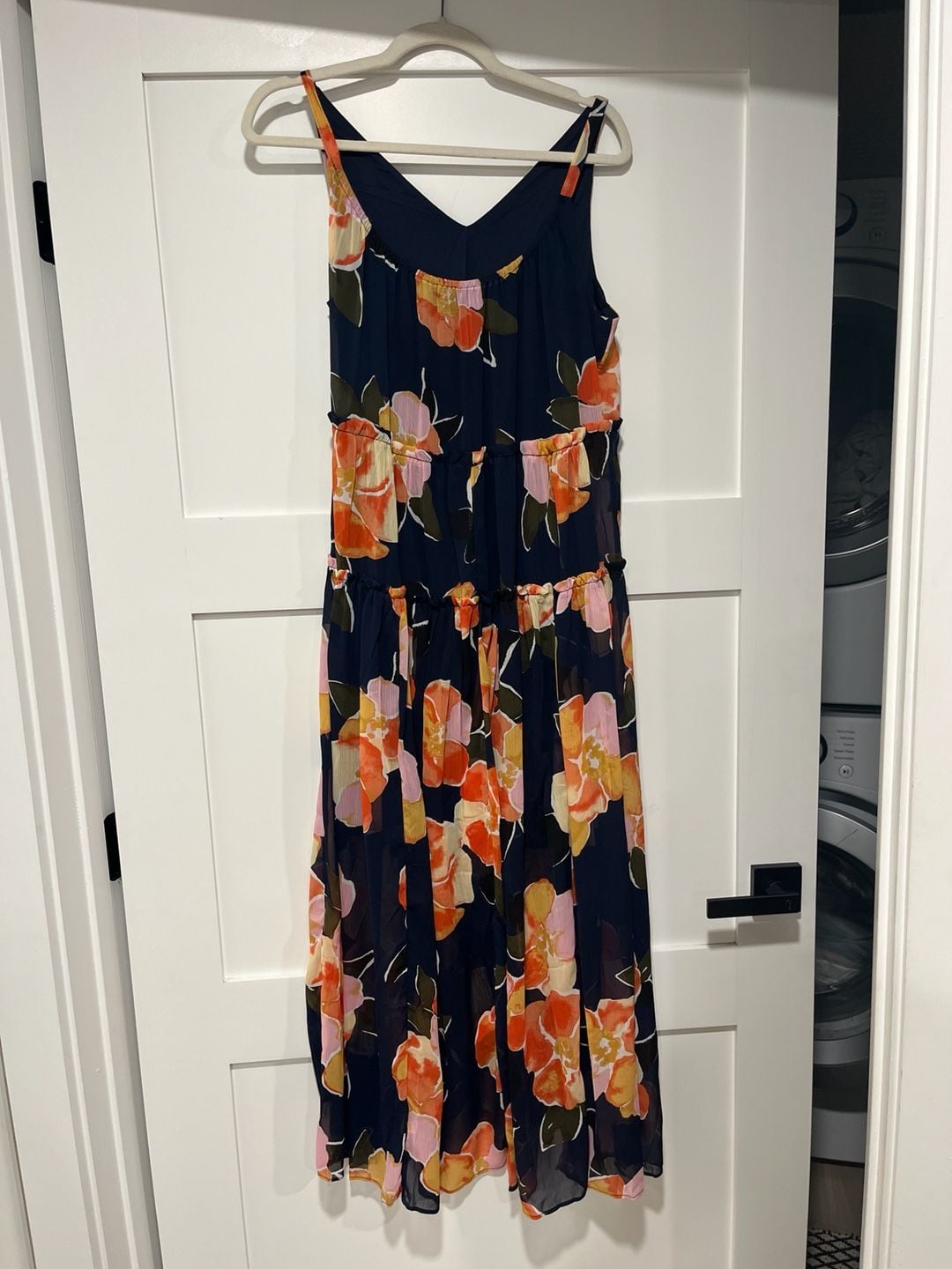 Maurices Floral Tiered Maxi Sundress in Navy 10