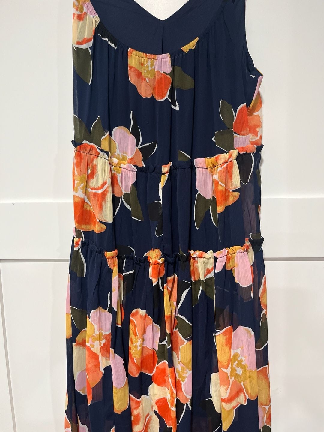 Maurices Floral Tiered Maxi Sundress in Navy 11