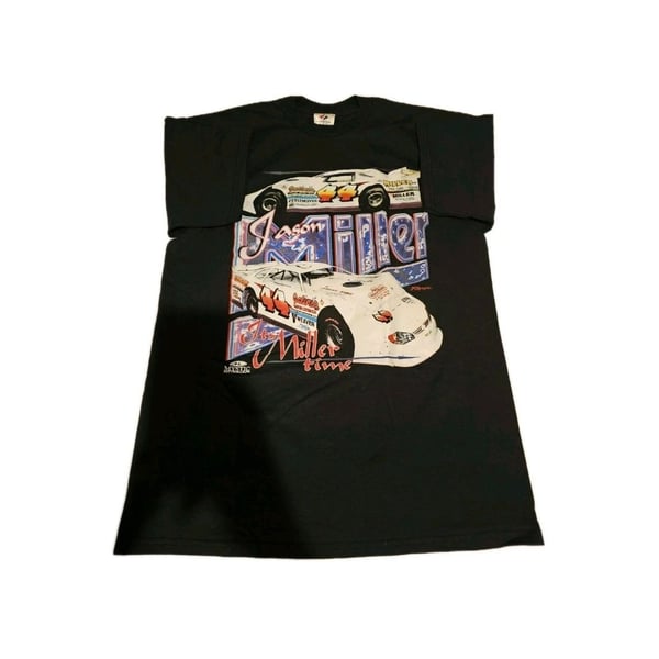 Vintage 2001 Jason Miller #44 Racing It's Miller Time T-Shirt
