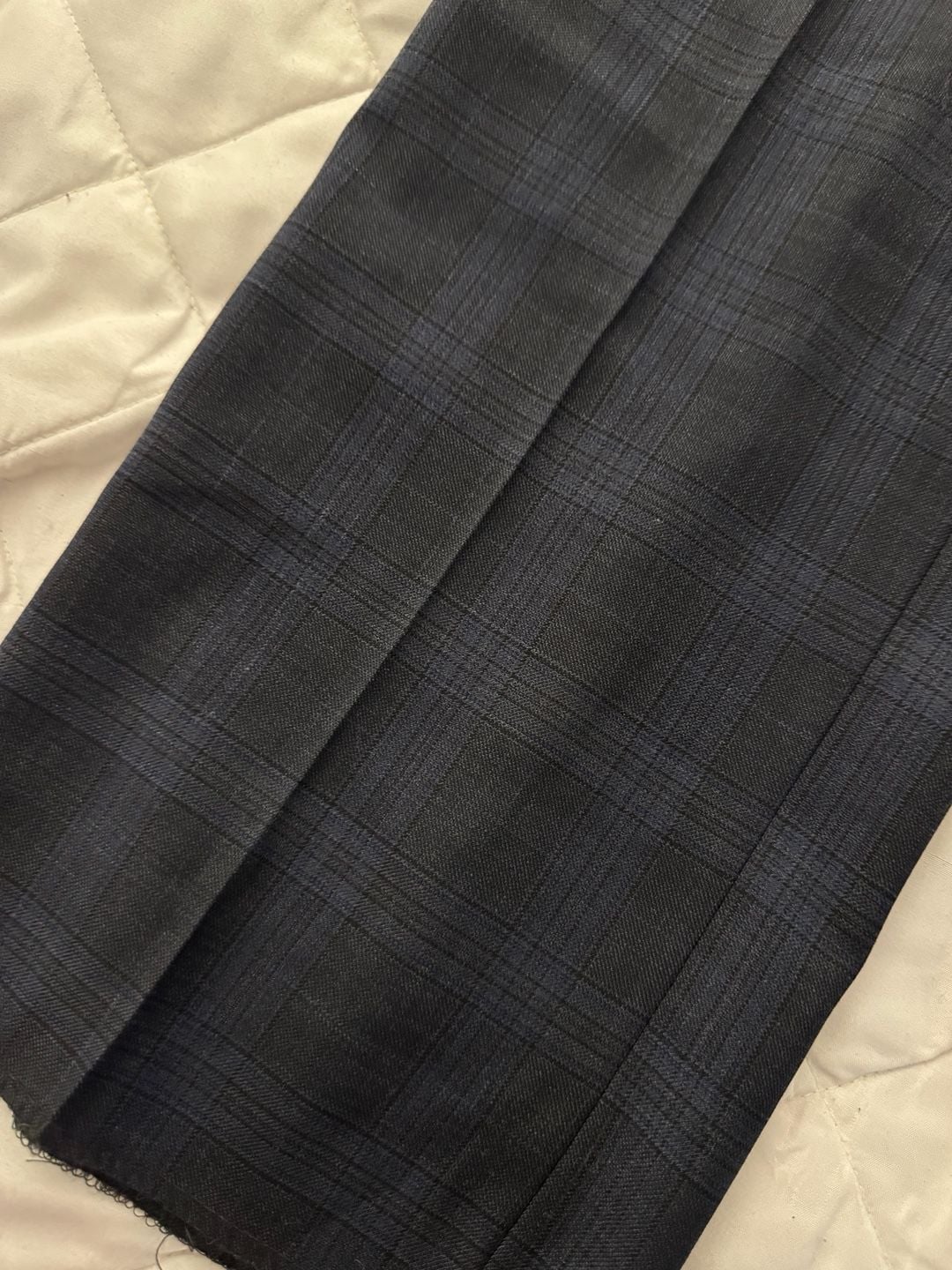 Tommy Hilfiger Vassar Navy Plaid Flat Front Dress Suit Pants 38W 2