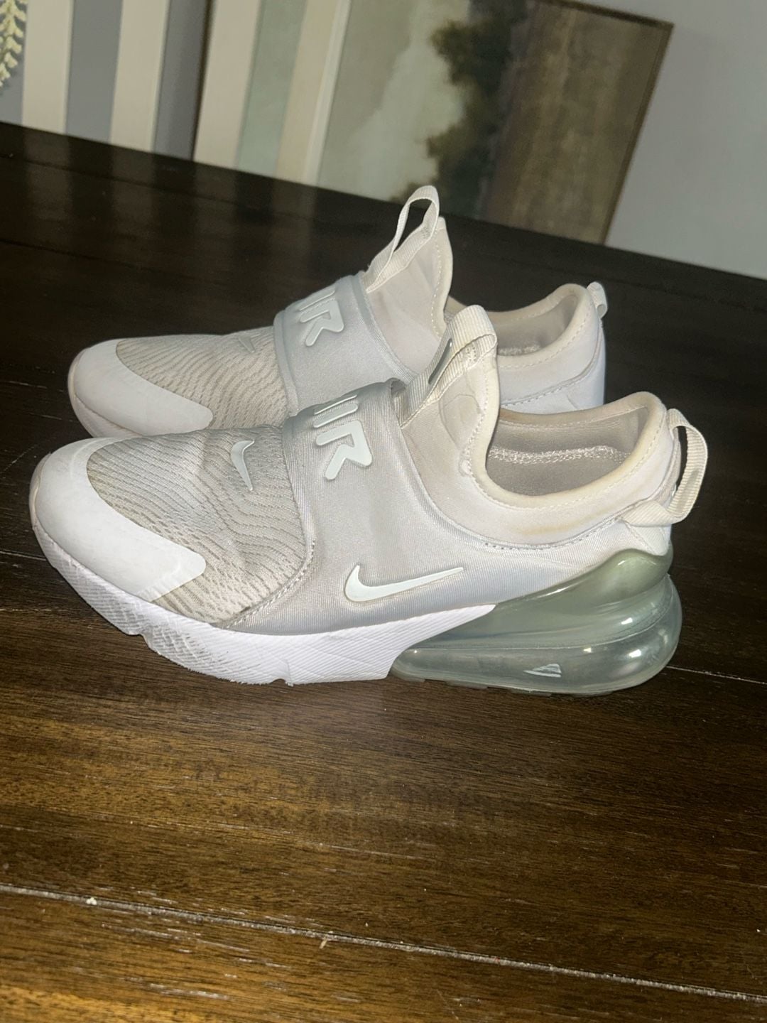 Nike Air Max 270 Extreme GS White Metallic Silver CI1108-100 Size 5Y 2