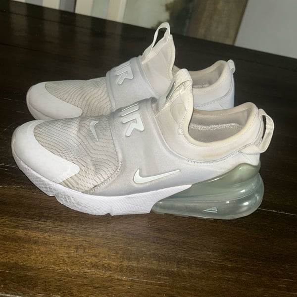 Nike Air Max 270 Extreme GS White Metallic Silver CI1108-100 Size 5Y