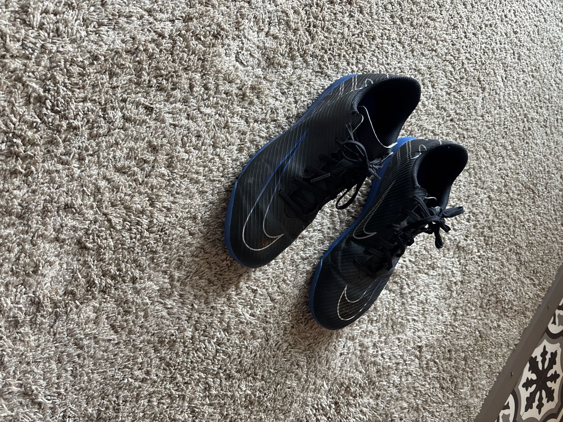 Nike Mercurial Vapor 15 Club TF Turf Soccer Shoes Black Hyper Royal DJ5968-040 9