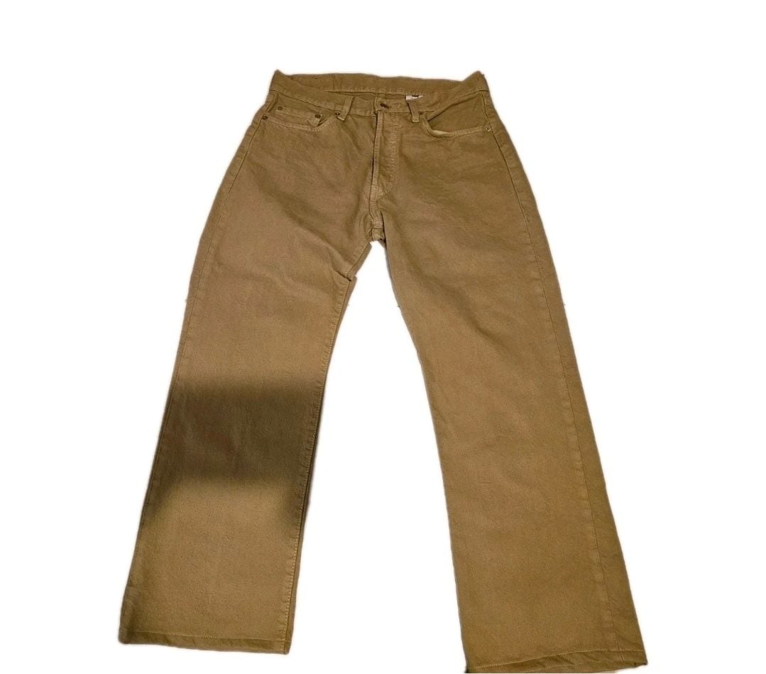 Levi's 501 Original Fit Straight Leg Jeans in Tan Brown W33 L30 1