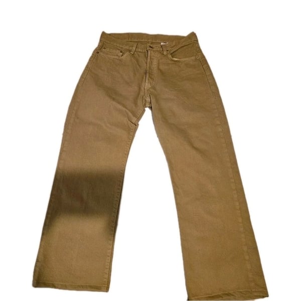 Levi's 501 Original Fit Straight Leg Jeans in Tan Brown W33 L30