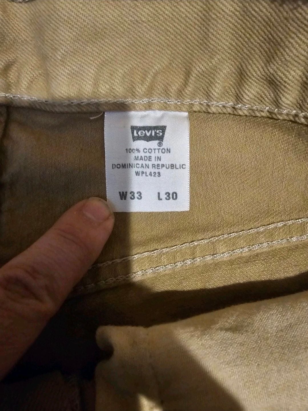 Levi's 501 Original Fit Straight Leg Jeans in Tan Brown W33 L30 2
