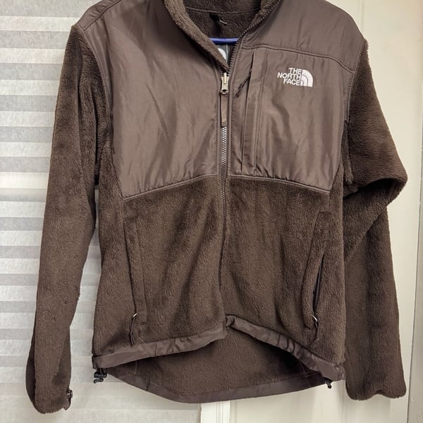 The North Face Womens Denali Full Zip High Pile Fleece Jacket Brown S/P