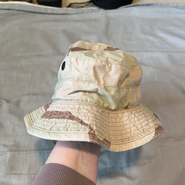 Vintage US Military 3-Color Desert Camo Boonie Hat Sun Hot Weather