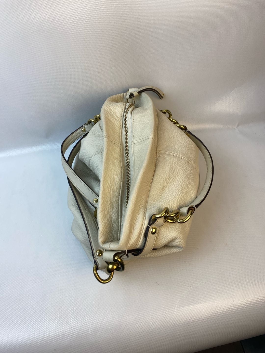 Coach Hobo Ivory Cream Pebbled Leather Shoulder Bag F17165 10