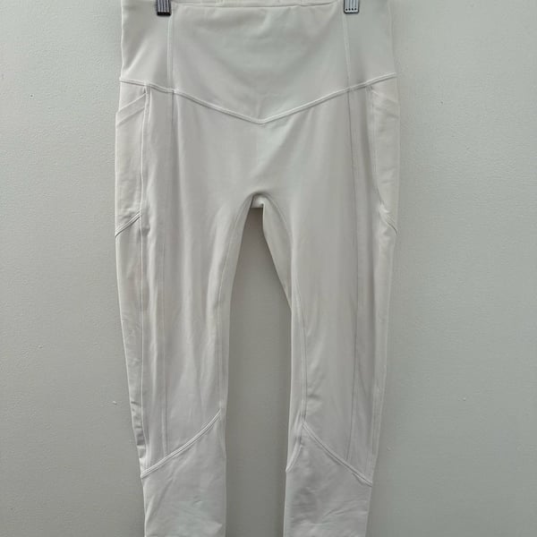 Lululemon All The Right Places High-Rise Drawcord Waist Crop II 23" Leggings White Size 8