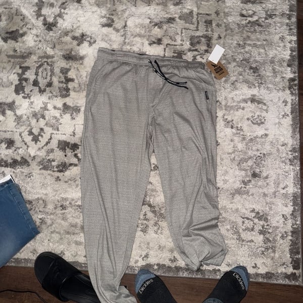 Eddie Bauer Men's Lounge Sleep Joggers Grey Herringbone Print